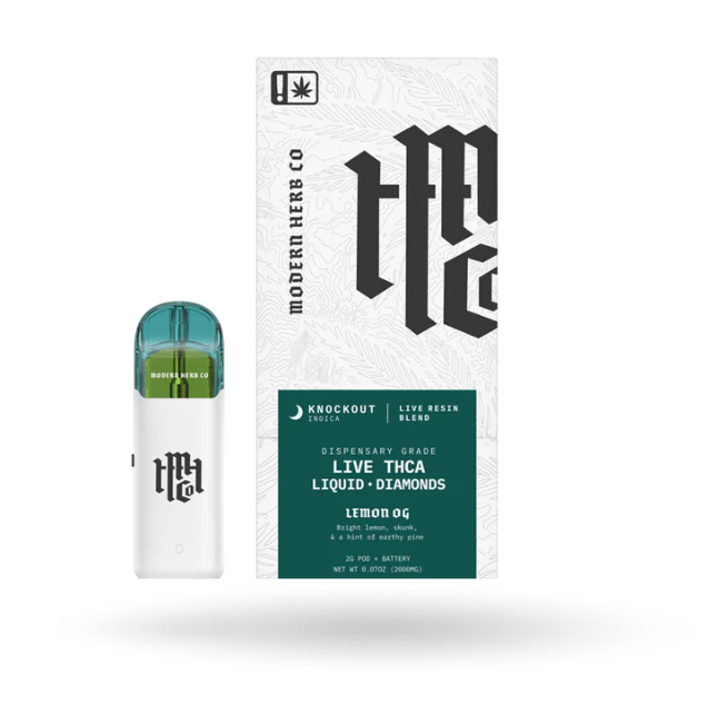 Modern Herb THC Live Resin Liquid Diamonds: Lemon OG (Indica) - 2g