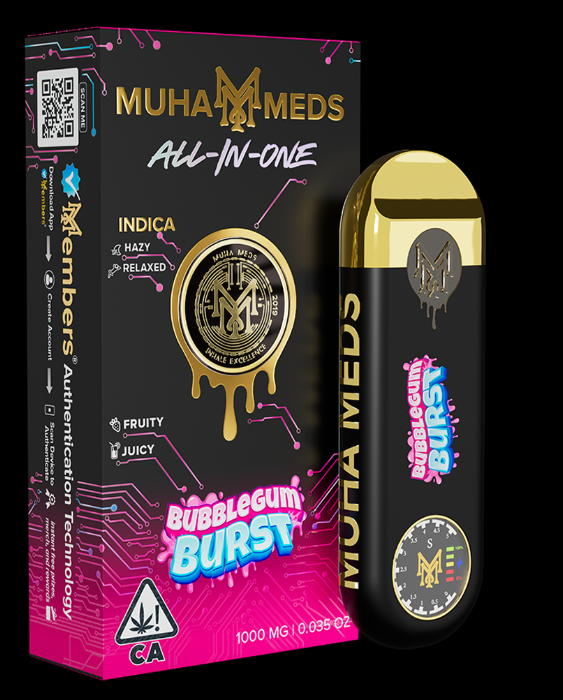 Muha Meds | 2g Disposable (3rd Gen) | Bubble Gum Burst